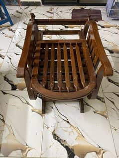 Swing wooden chair