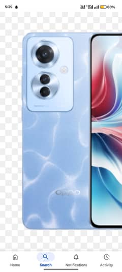 Oppo Reno 11 f 5g blou colour with full box 10/9.5 condition