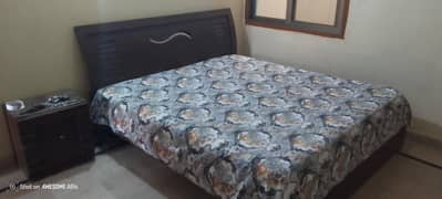 Double Bed with mattress Model Colony Malir