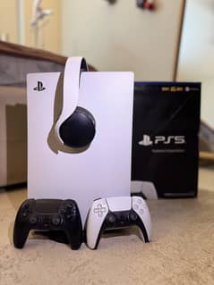 Playstation 5 Digital Edition with 2 controllers and Pulse Headset