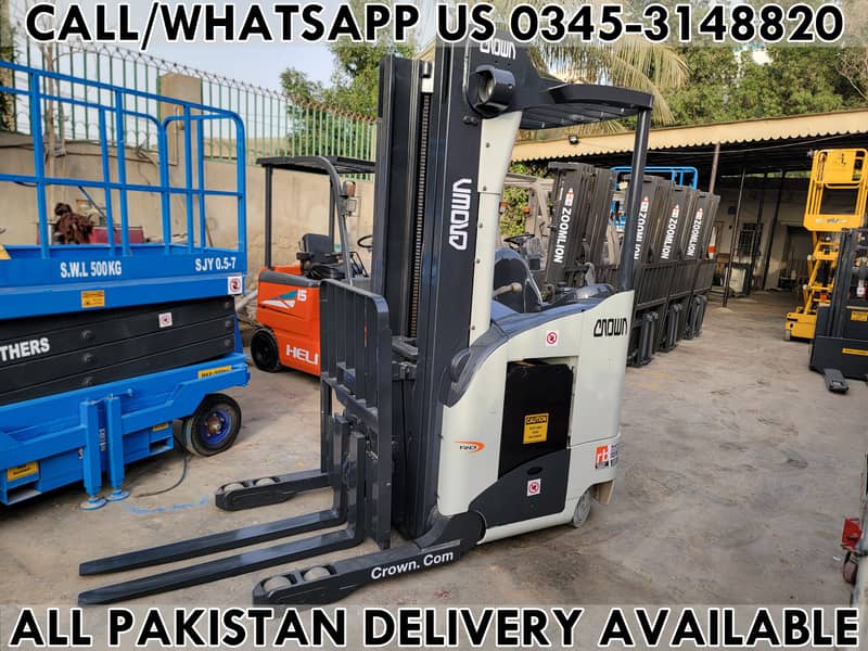 CROWN RD5725-30 Reach Truck Stacker Lifter Forklift Electric Forklift ...