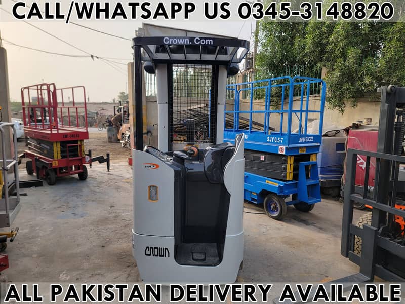 CROWN RD5725-30 Reach Truck Stacker Lifter Forklift Electric Forklift ...