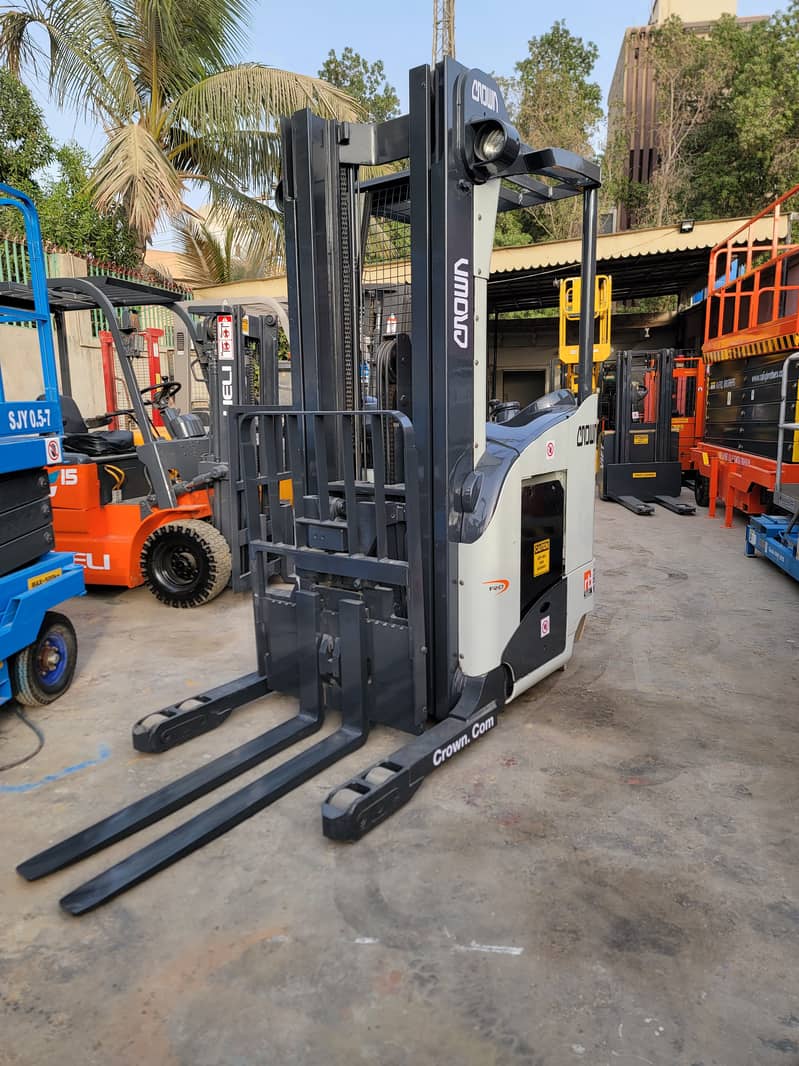 CROWN RD5725-30 Reach Truck Stacker Lifter Forklift Electric Forklift ...