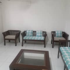 07 Seater Sofa Set with Square Table (Wooden)