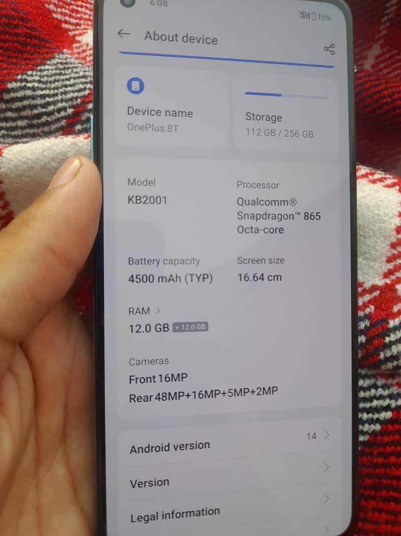 OnePlus 8t 12 256 l lifetime PTA single sim option Dule Sim 2