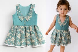 6 to 1 Year baby girl summer  two piece dress