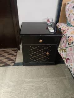 doble bed two side table and one dressing table
