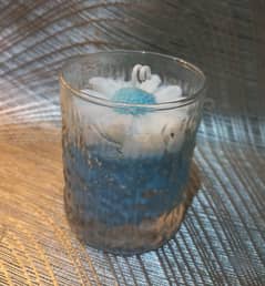 Handmade blueberry scented daisy candles