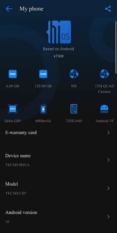 tecno pova 6/128 gaming mobile