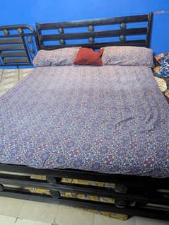 Iron Double Bed with Moltyfoam Mattress