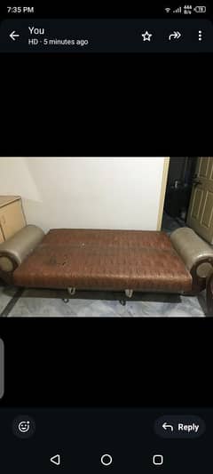 sofa cum bed leather cover solid furniture