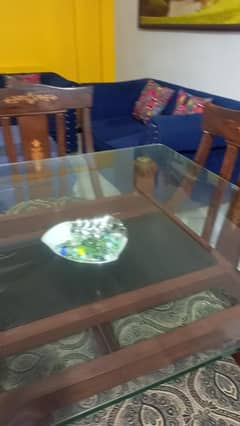 Dining Table wooden 4 Chairs
