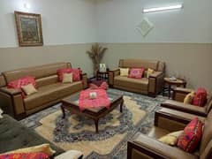 7 seater luxury drawing room molty foam letheroid sofa set