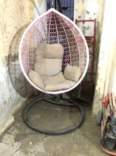 pink swing chair