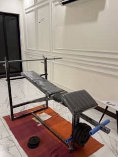 Brand new  bench pres with rod and 20 kg weight
