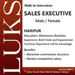 Experienced Sales Executive Required  for furniture showroom