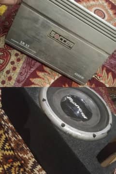 car woofer and amplifier full new heavy full