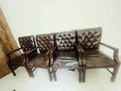 brown leather chairs