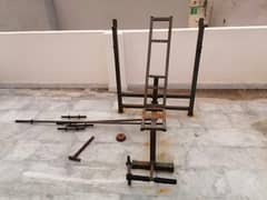 Gym equipment Bench and Rods