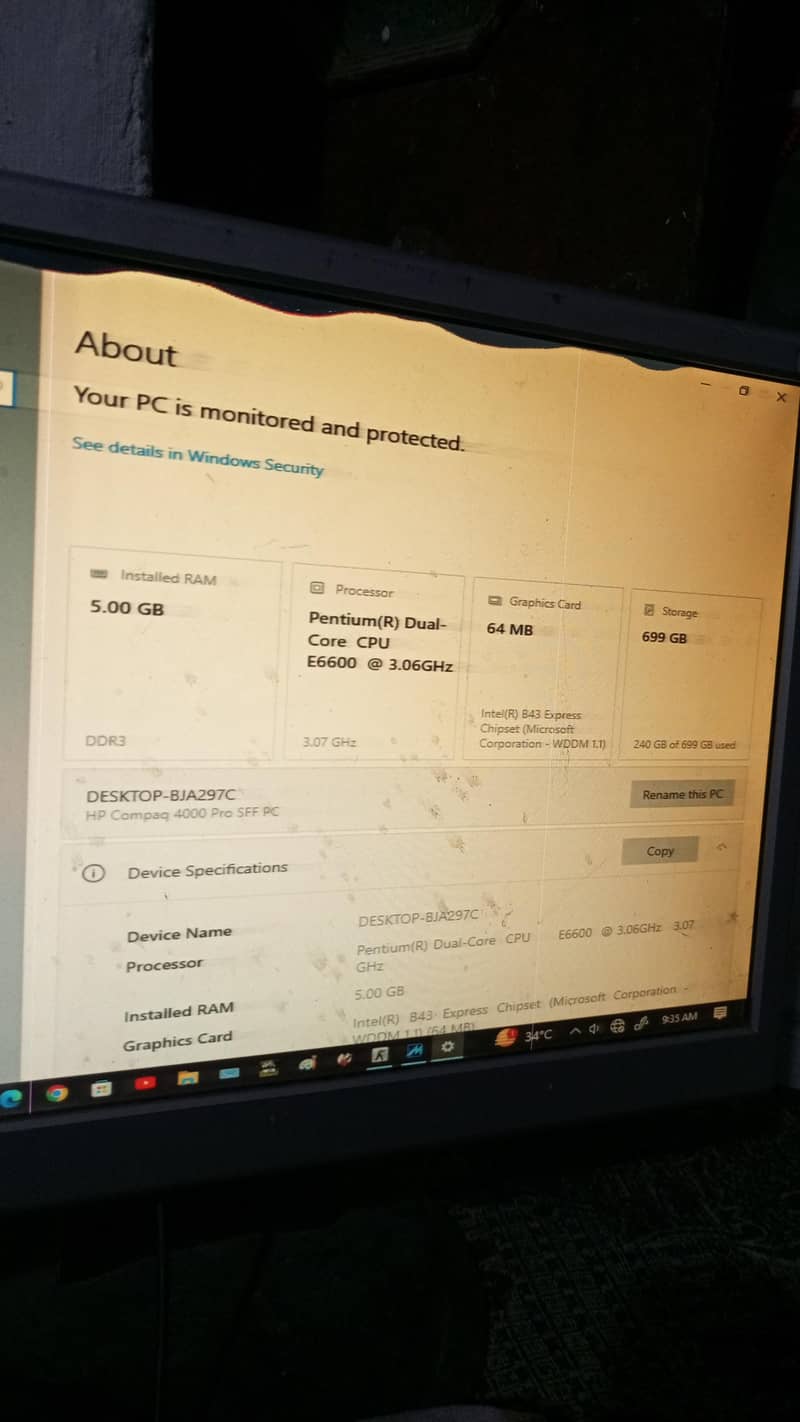 HP pantium R DUAL core 3.06 and 3.07ghz processor 3