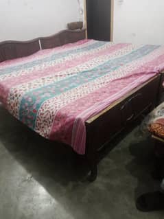 wooden single beds
