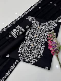 latest summer collection lawn cotton embroidered unstitced 3pc