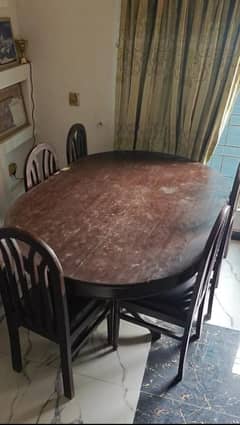 6 chaiers dining table set