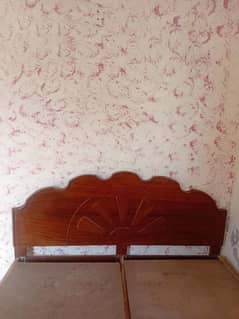 Wooden Bed with Mattress