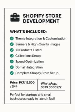 SHOPIFY STORE DEVELOPMENT 
