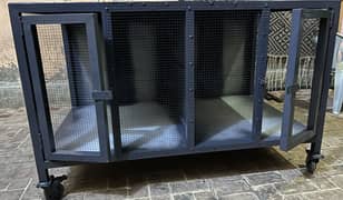 2 portion/2 doors Iron cage for Aseel mrga and pets