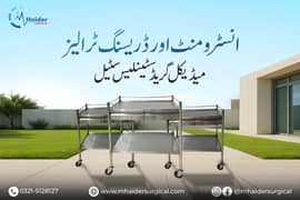 Instrument & Dressing Trolleys – Medical Grade Stainless Steel