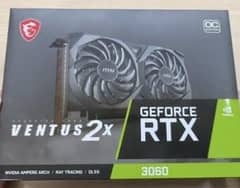 Rtx 3060 MSI Ventus 2x 12gb gpu