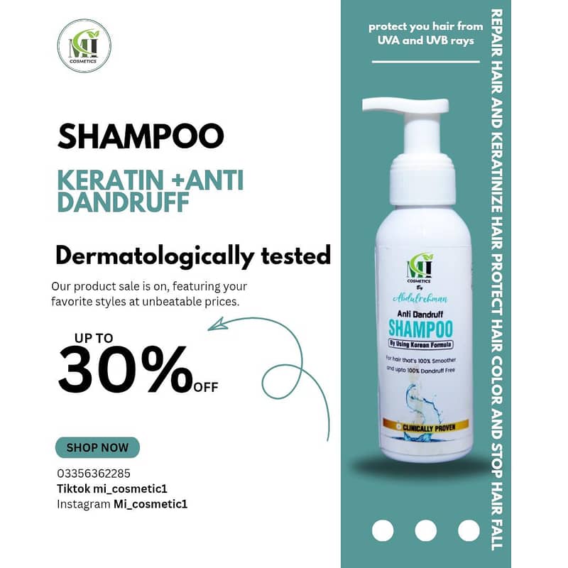 Medicated shampoo (100ml) Anti Dandruff. 100 % results in first use 0