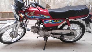 Honda cd 70 2024/06 red collar Karachi number First owner