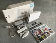 nintendo Wii with two games