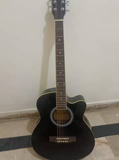HY HY4010 Shiny BLACK ACOUSTIC GUITAR