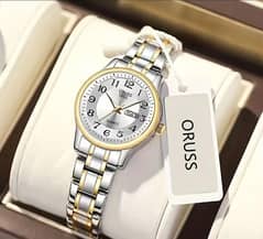 Elegant Women's Quartz Watch -  Stainless Steel Band