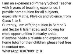 Elementary School Tutor