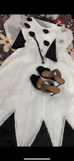 Customized made black and white frock for sale