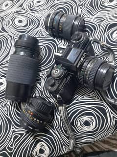 Camera with all lenses with it's bag