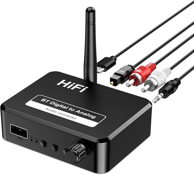 Wireless Bluetooth Audio Adapter with Aux Output, 3.5 mm, Built-in Mi 2