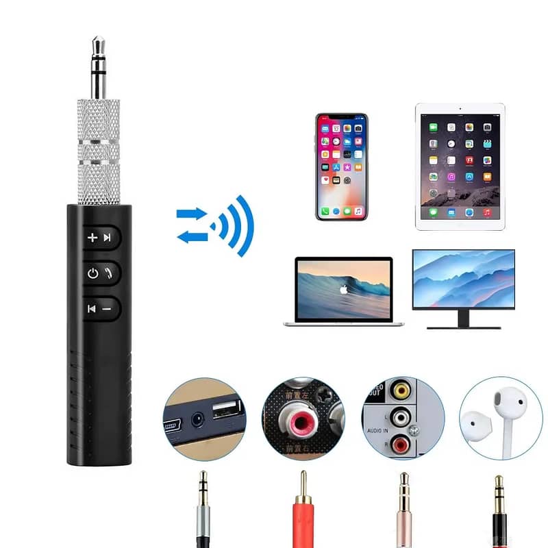 Wireless Bluetooth Audio Adapter with Aux Output, 3.5 mm, Built-in Mi 16