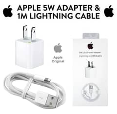 Iphone original 5w adapter with cable for all models