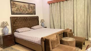 Elegant King Size Bed with Matching Chair Set