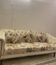 Newspaper Print Sofa Set