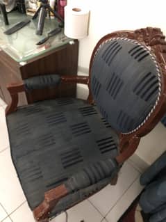2 antique chairs and 1 table