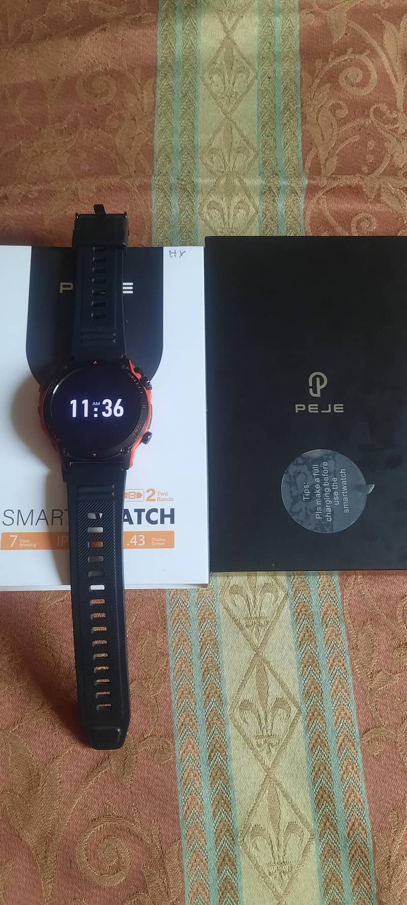 smart watch Amoled screen 7 days battery timing new condition 2