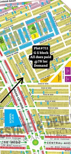10 Marla Plot For Sale at Good Location In G 5 Block Phase 4 Bharia Orchard Lahore.