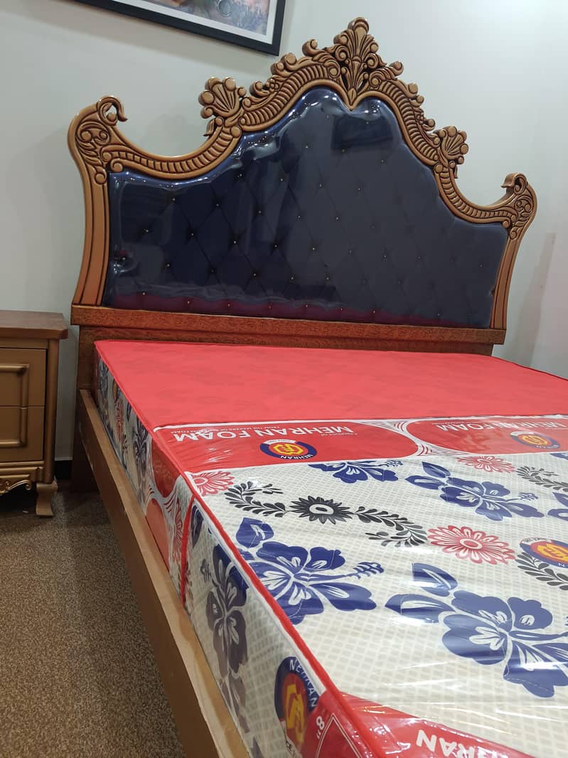Carving bed set New Not used cinyoti style without mattris (call me) 4