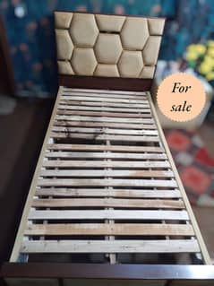 new single wodeen bed with velvet cloth  ( read description)